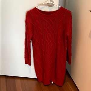 Moda International red sweater dress
